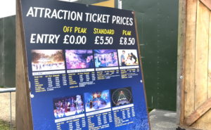 Used to show the different prices to access the fair 